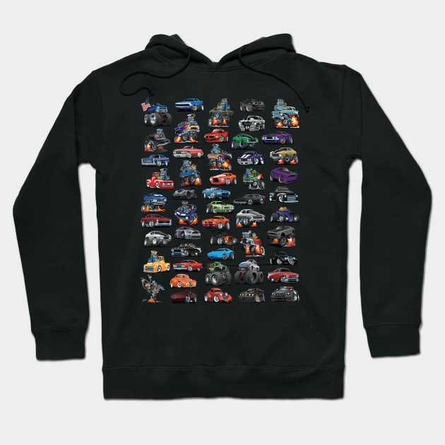 Hot Rods, Muscle Cars, Street Rods, Trucks and Motorcycle Madness! Hoodie by hobrath